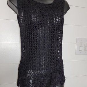 Black Crochet Top Size small